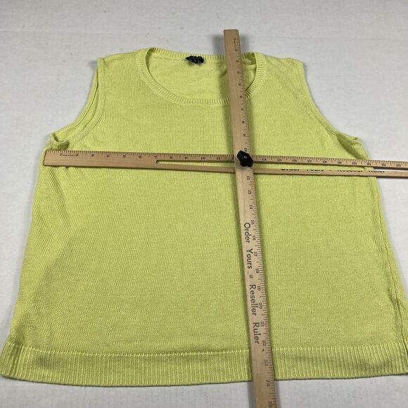 Talbots Linen Knit Sweater Tank Green 2XP Sleeveless Cottagecore Minimalist Top - Picture 5 of 10